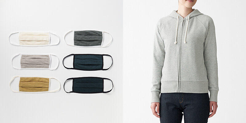 「繰り返し使える 2枚組・マスク（裏毛）」