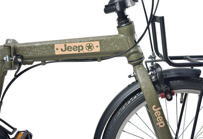 Jeepブランド折りたたみ自転車「JE-206G」　こだわりのリンクル塗装がクールな1台