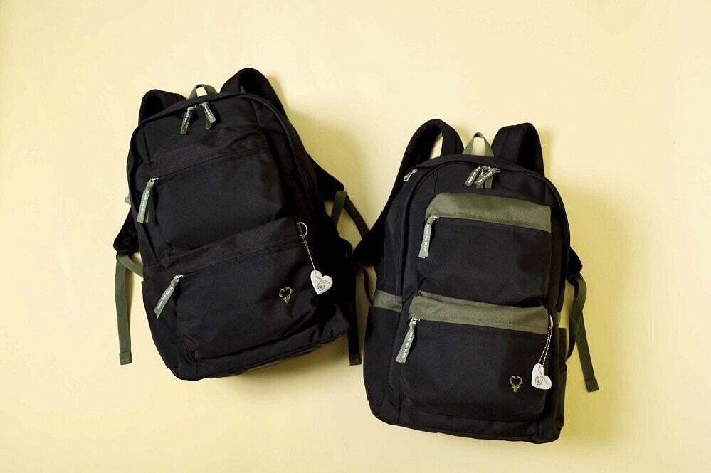 黒×グリーンと黒×黒の2色展開