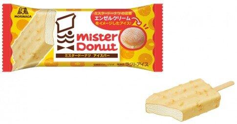 ミスドの「エンゼルクリーム」がバーアイスに 　森永製菓が限定販売