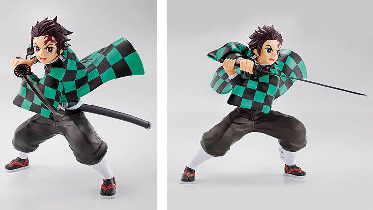 「鬼滅の刃」竈門炭治郎の無可動プラモデル　表情などパーツは色分け済、組み立てるだけ