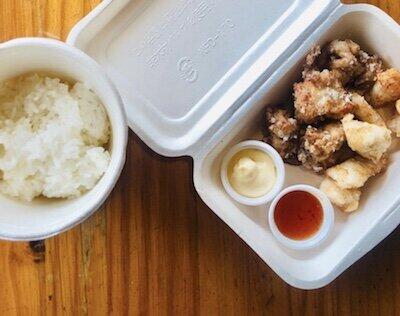 「米とサーカス 高田馬場店」の「わに・ウサギW唐揚げ弁当」