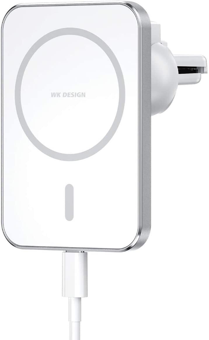 iPhone 12シリーズをマグネットで吸着　車載用ワイヤレス充電器