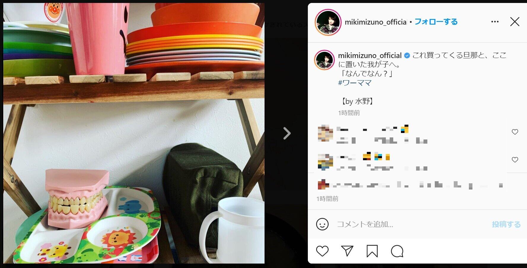 水野さんのインスタグラム投稿（画像2）