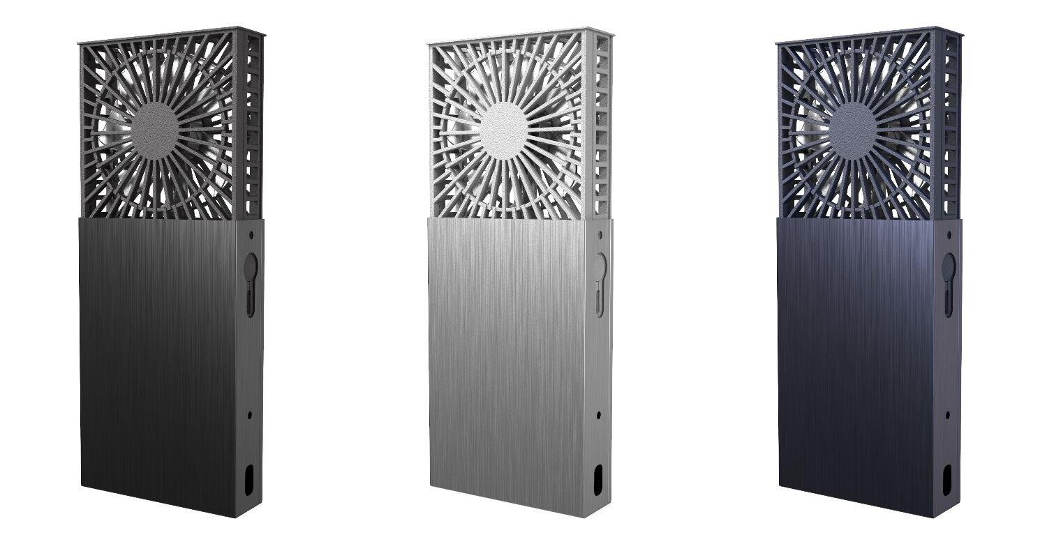 四角いフォルムのかわいいハンディファン　ビジネスシーンもマッチ