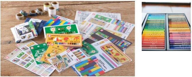 サクラクレパス創業100年　サクラデザインのメモパッド、ロールふせん、エコバッグ