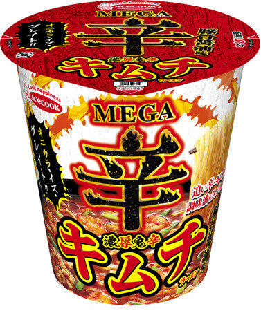 調味油＆スパイス、ダブルで辛い　「MEGA 辛　濃厚鬼辛キムチラーメン」