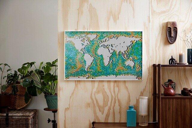 1万1695ピースで世界地図を表現　壁掛け可能「レゴ ワールドマップ」