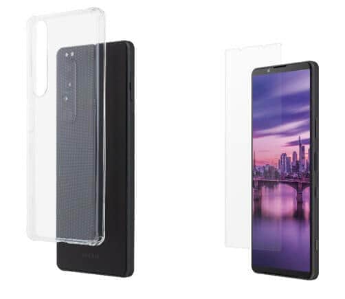 ソニースマホ「Xperia 1 III」向け　クリアケース＆保護ガラス