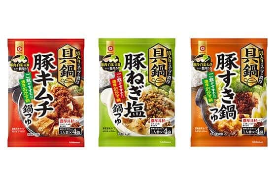 鍋つゆ「具鍋」豚キムチなど3種　メインおかずになる具材入り