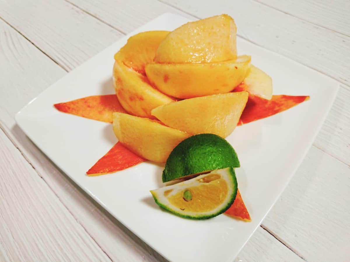 かぼすをかけて「味変」