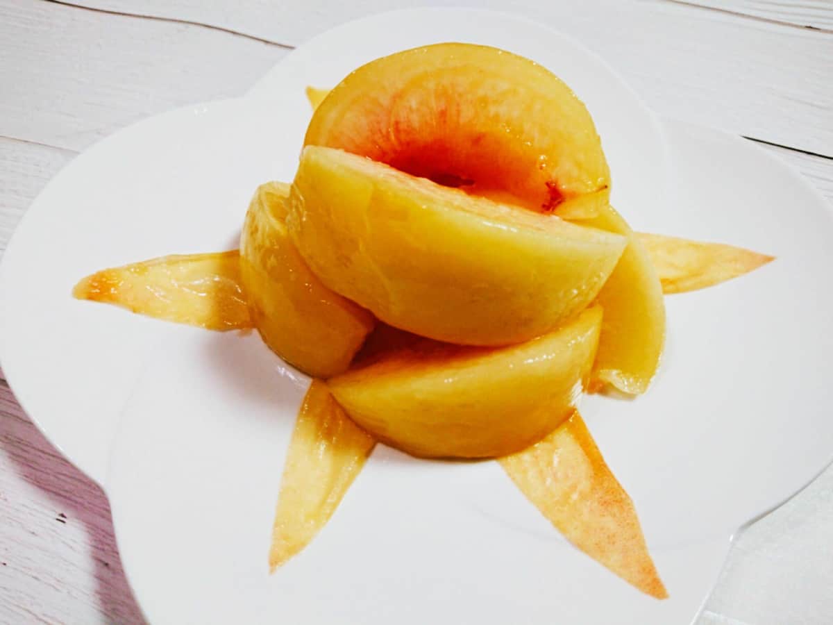 皮が白く、目で見ても楽しい岡山県産