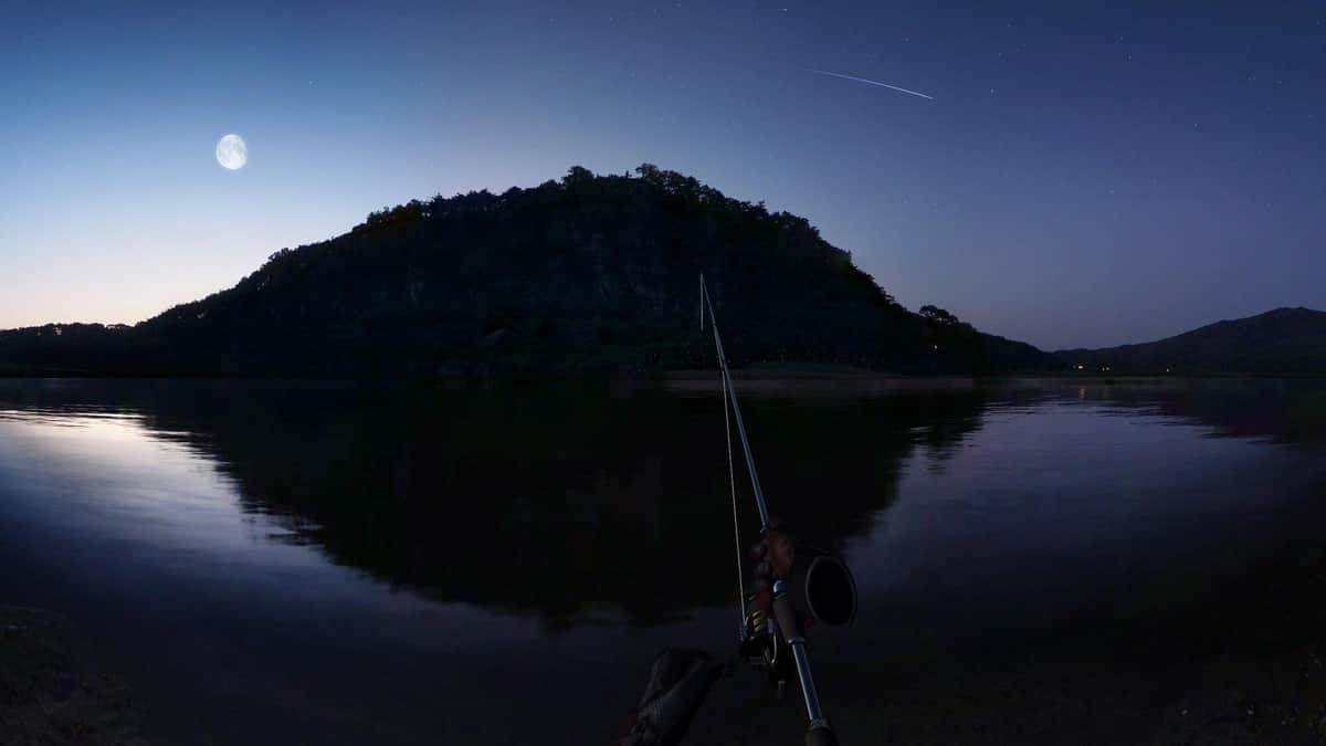 時間や周囲の危険を気にせず、夜釣りも楽しめる（画像は「Real VR Fishing」公式より）
