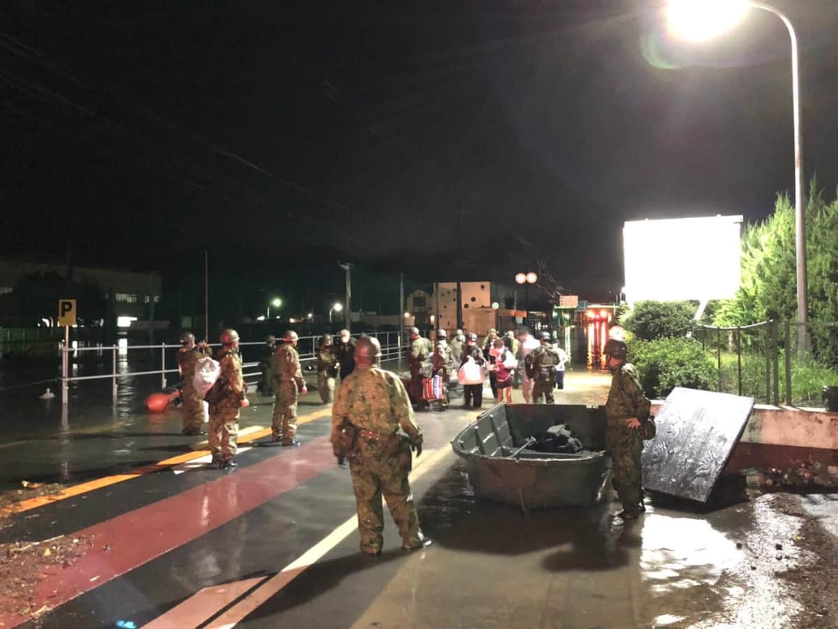 大町町の浸水による被害の様子（写真提供：ピースボート災害支援センター）