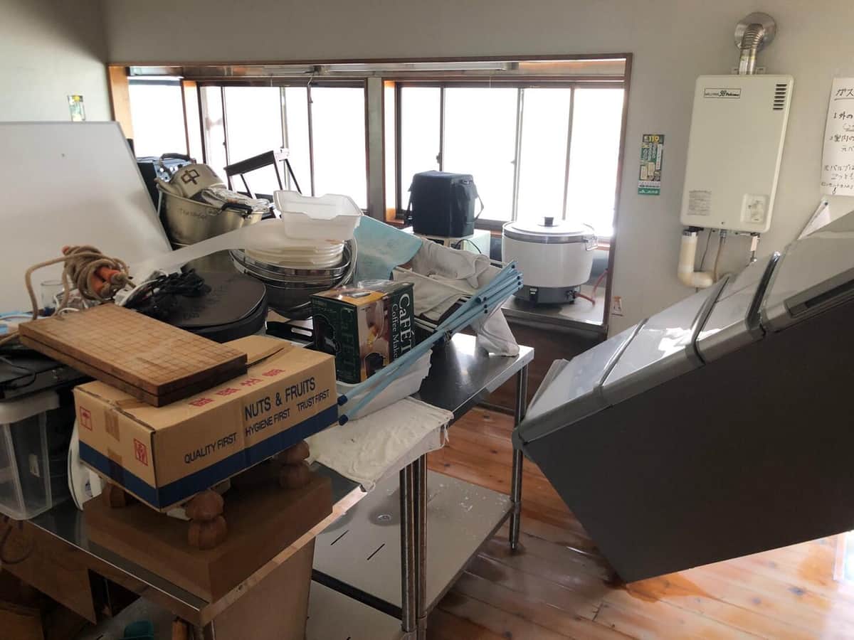 大町町の浸水による被害の様子（写真提供：ピースボート災害支援センター）