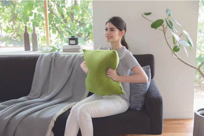 座ったままで全身エクササイズ　クッション型「フィットスクエア」