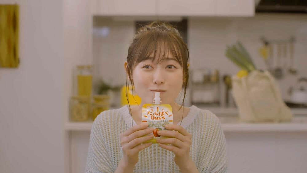 福原遥さんのゆる〜い日常にほっこり　ゼリー飲料「たんぱくDays」ウェブムービー