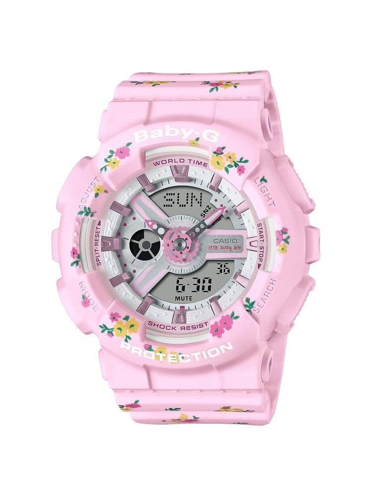 BABY-Gと「little sunny bite」コラボ パステルピンクと小花柄の