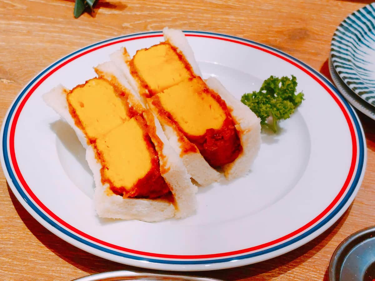 「キッサカバの揚げ玉子サンド」