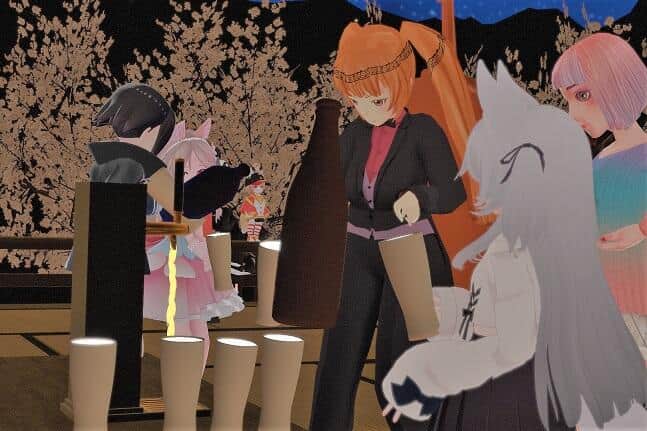 用意されていた酒瓶とタンブラーで大宴会