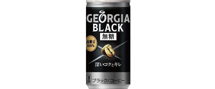 深いコクとキレ「ジョージア ブラック」　ブラジル産高級コーヒー豆100％の味