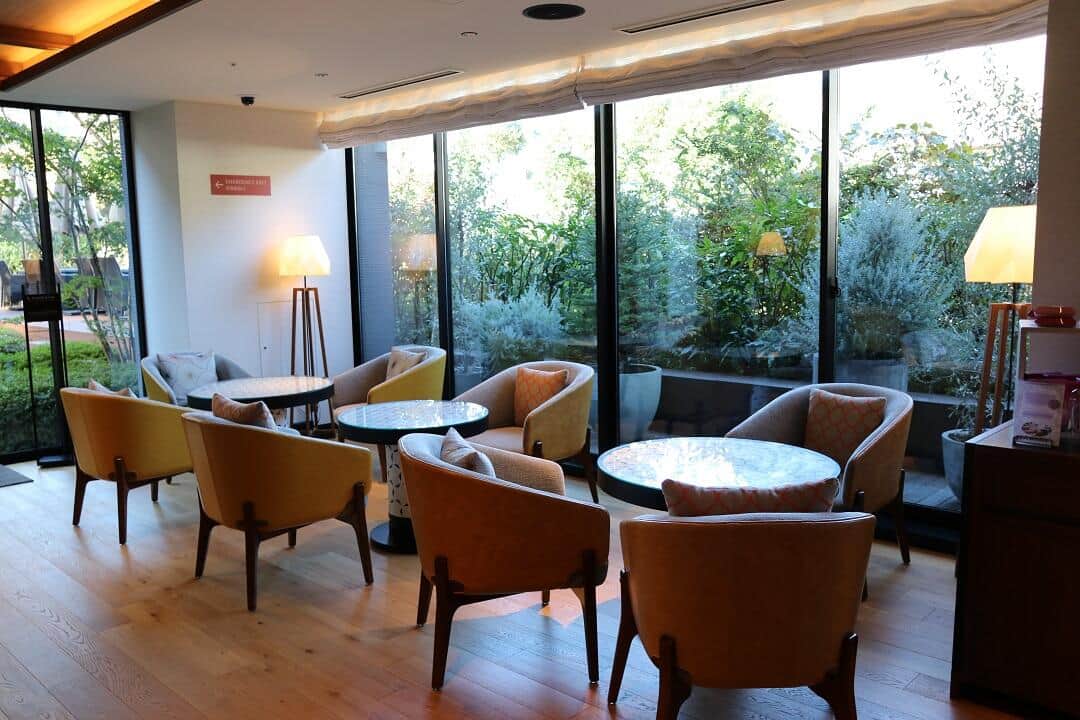 ホテルのラウンジ。ワークショップもこちらで実施した