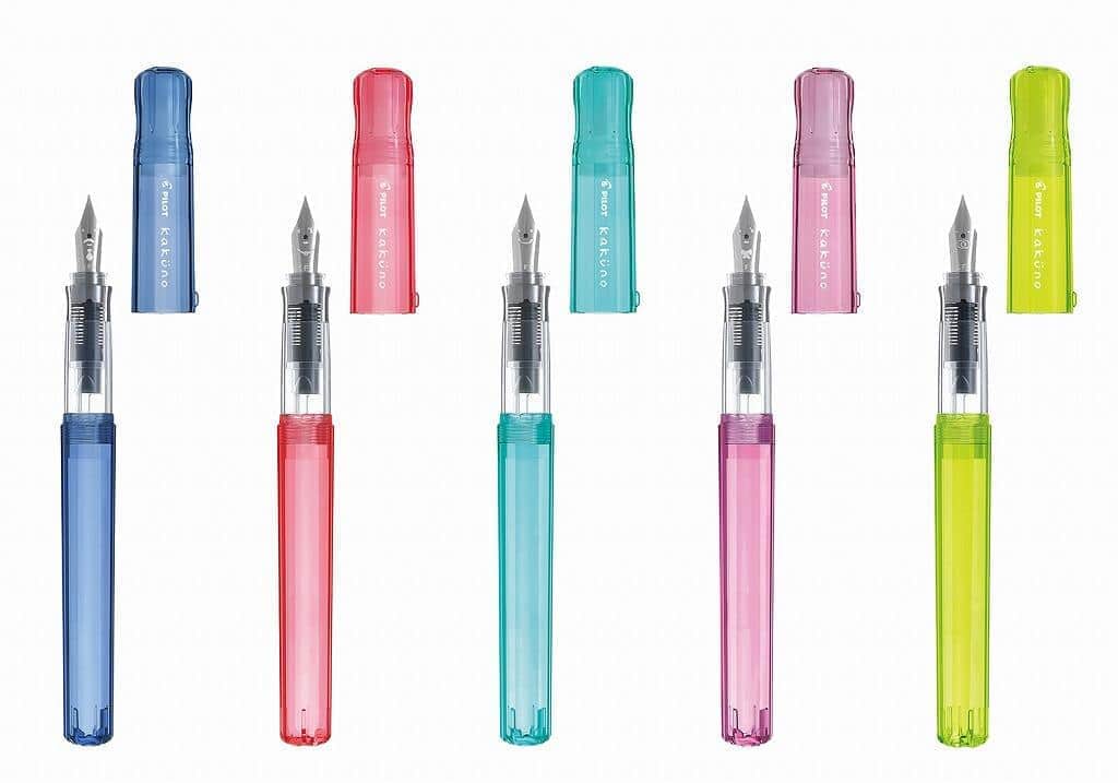 エントリーモデル万年筆「カクノ」 「ファミリー」テーマにしたカラフルな透明軸