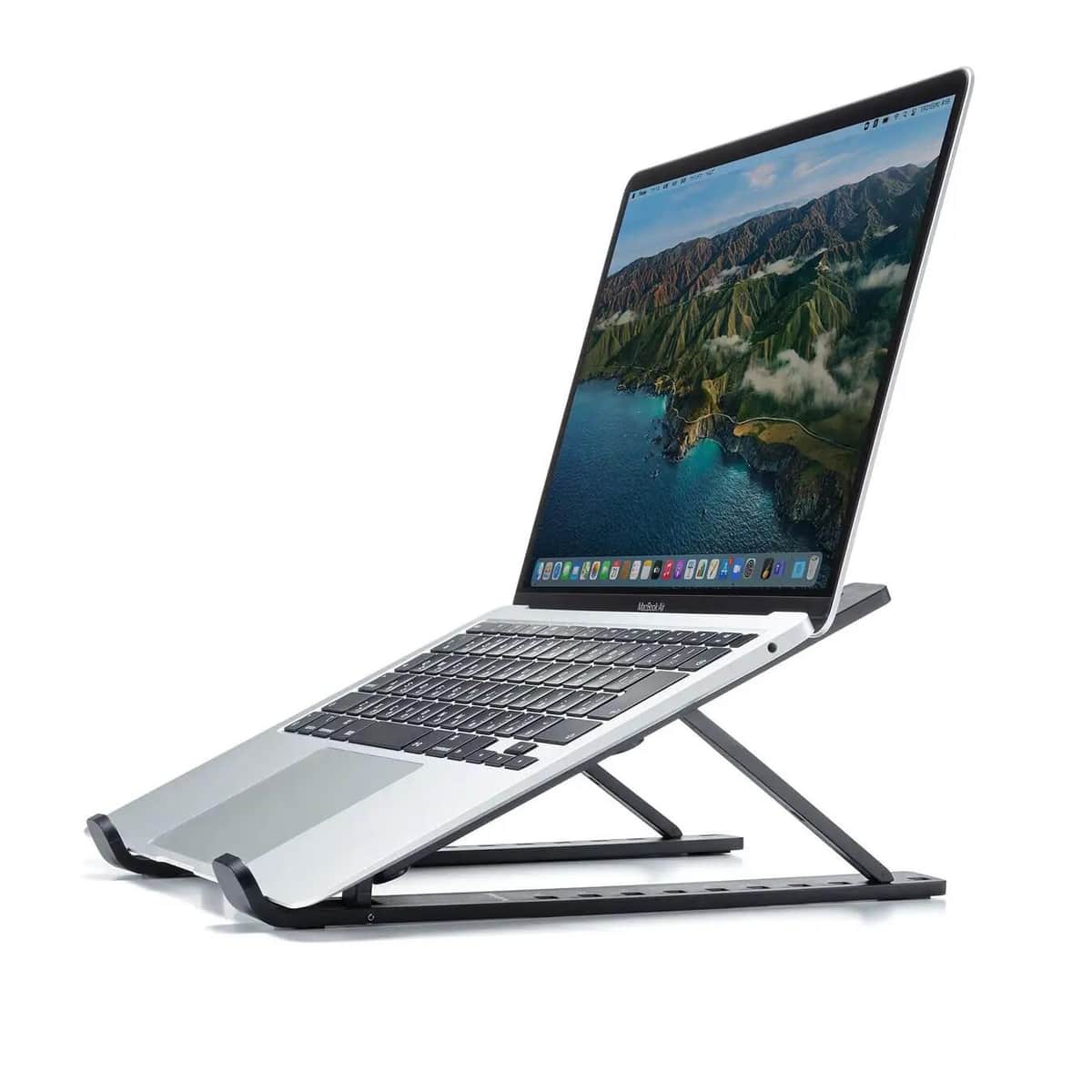 折りたたみ式ノートパソコンスタンド　適切な姿勢をキープし体の負担軽減