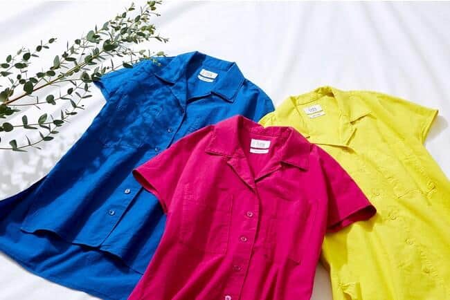 「ボタニカルダイフレンチスリーブシャツ」