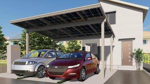 2台分の駐車場スペースがあれば、太陽光発電システムを屋根に設置せずに導入できる