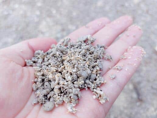 粒状になっていて軽い(写真)