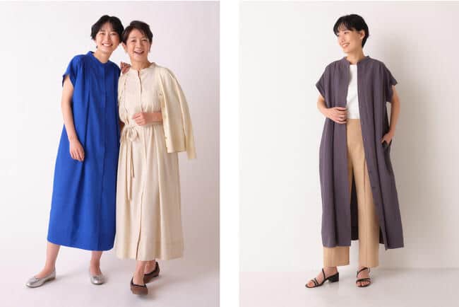 「KEYUCA」より、サステナブルな素材を採用した「リネン混シャツワンピース」