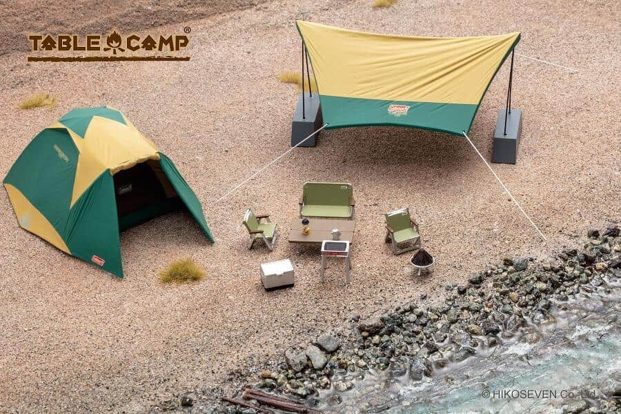 「コールマン」のテントやテーブル　キャンプギアを表現した完成品フィギュア