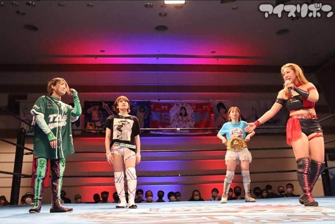 左から本間多恵、安納サオリ、真白優希、星いぶき。この4人の中から新チャンピオンが決まる！