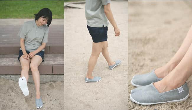 再生デニムを使用した、サステナブルモデルの「tabiRela（たびりら）」