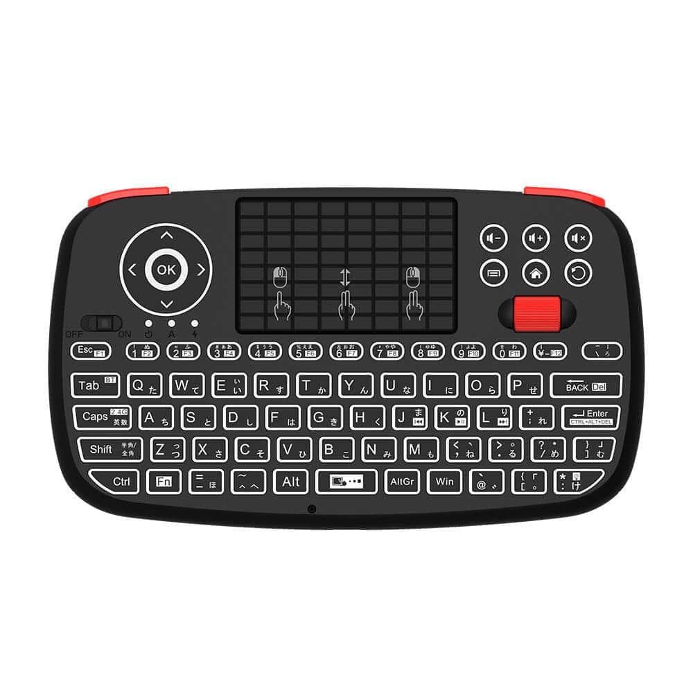 ミニワイヤレスキーボード　リモコン立てに入る大きさ、スマホやPCで