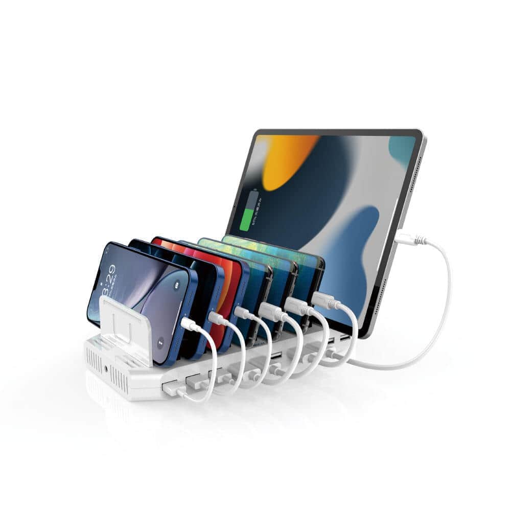 スマホ＆タブレットを最大10台同時充電　「USB 充電ステーション」