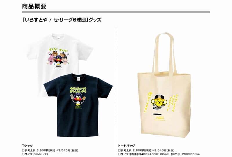 セ6球団のコラボレーションプロジェクト「ぷろやきゅうや」から発売