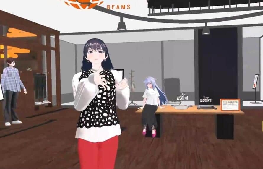 女性アバターをまとってカスマルを出迎えてくれた、ビームスクリエイティブ ビジネスプロデュース3課の藤平道子さん