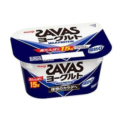 「ザバス MILK PROTEIN ヨーグルト 脂肪0」　ミルクプロテインとビタミン配合