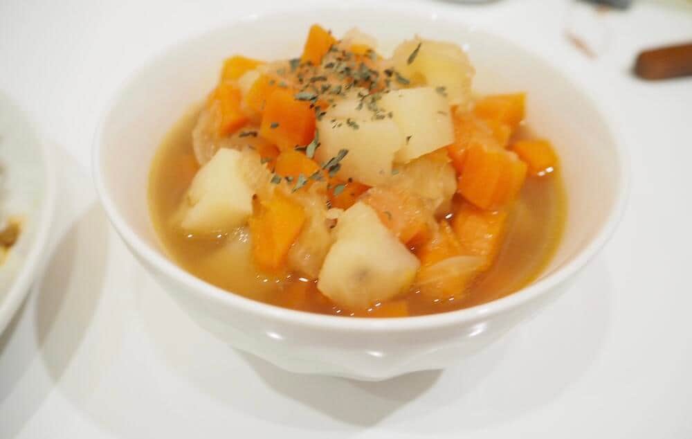 スープ料理を抜き出そうとすると...