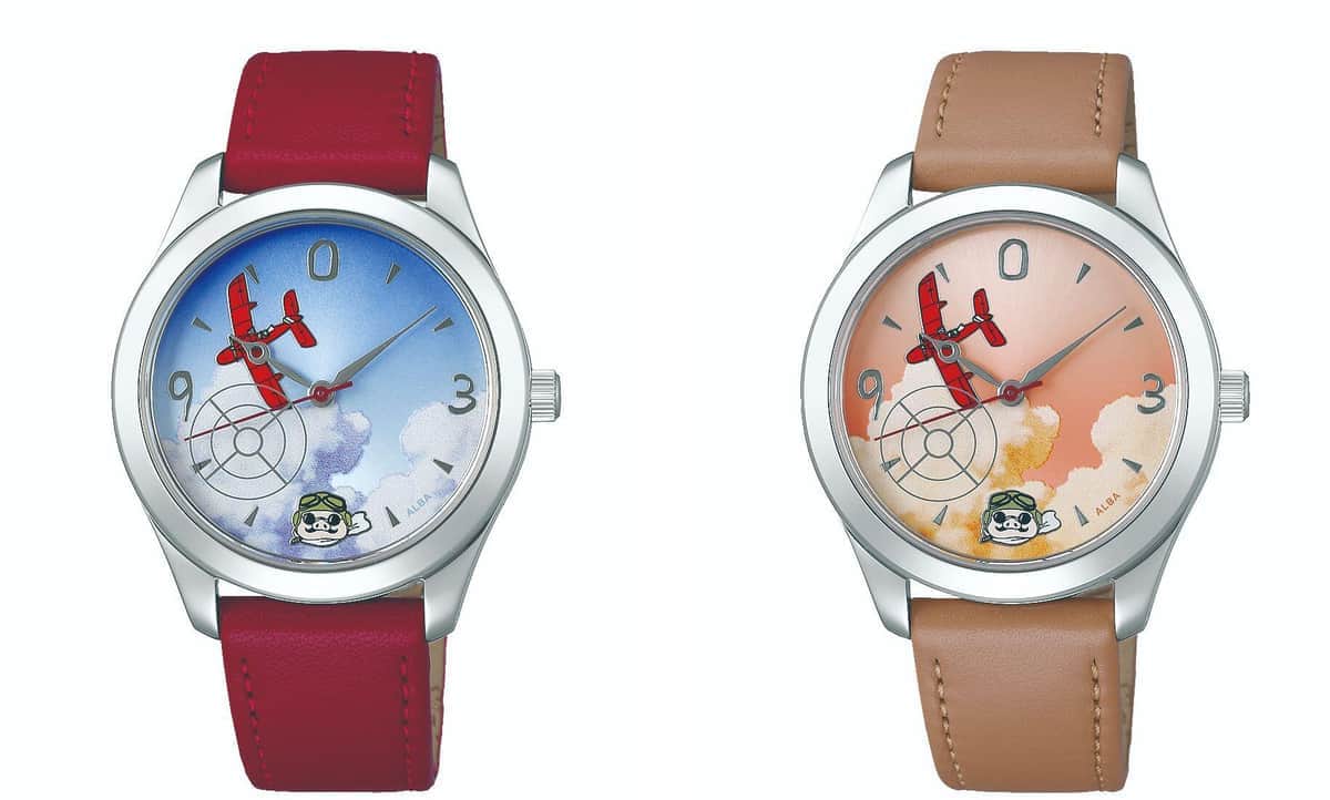 「紅の豚」公開30周年記念ウオッチ2モデル　宮崎駿監督のスケッチに着想