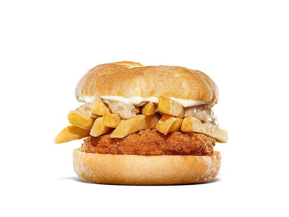 チキンパティの「チキン・ギルティポルチーニバーガー」