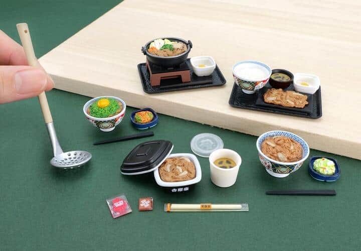 吉野家メニューをミニフィギュア化第2弾　「牛丼特盛（お新香付）」ほか全5種