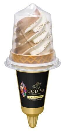 GODIVA監修　「アイスバー ショコラノワール／ワッフルコーン　ショコラ＆プラリネ」