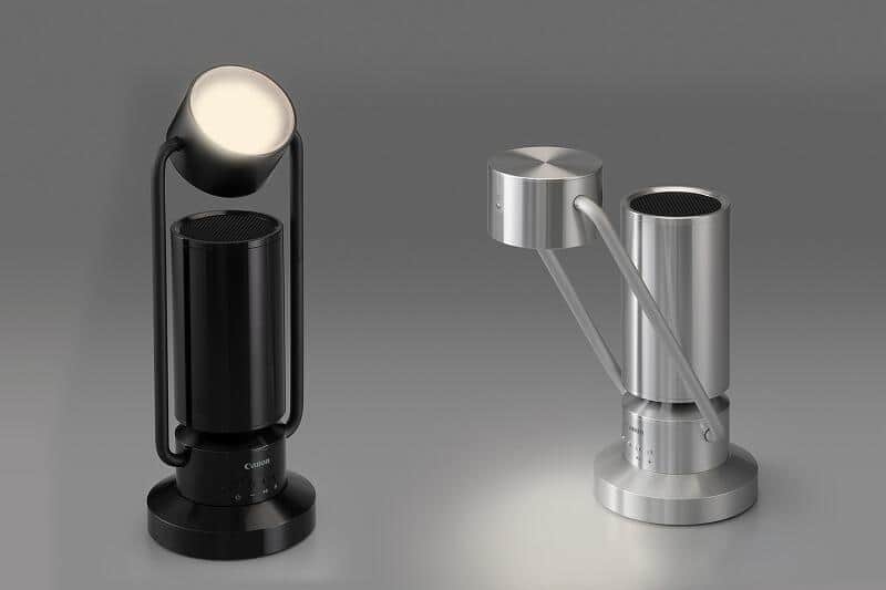 キヤノンのスポットライト型ワイヤレススピーカー　360度の全方位サウンド