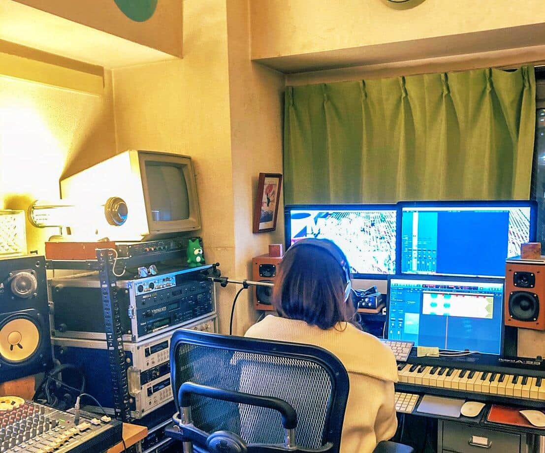 制作風景（音楽プロデューサー 松浦恵 事務所にて）