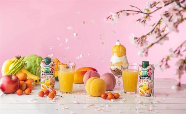 桃やさくらんぼ、季節限定フレーバー　「野菜生活100 Smoothie」から