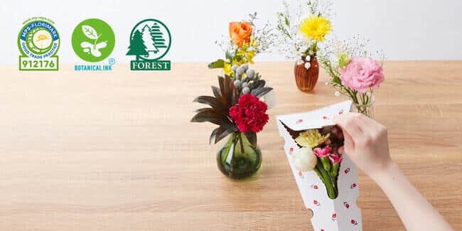 花のサブスクリプションサービス「ブルーミー（bloomee）」が、より環境に配慮したパッケージにリニューアル