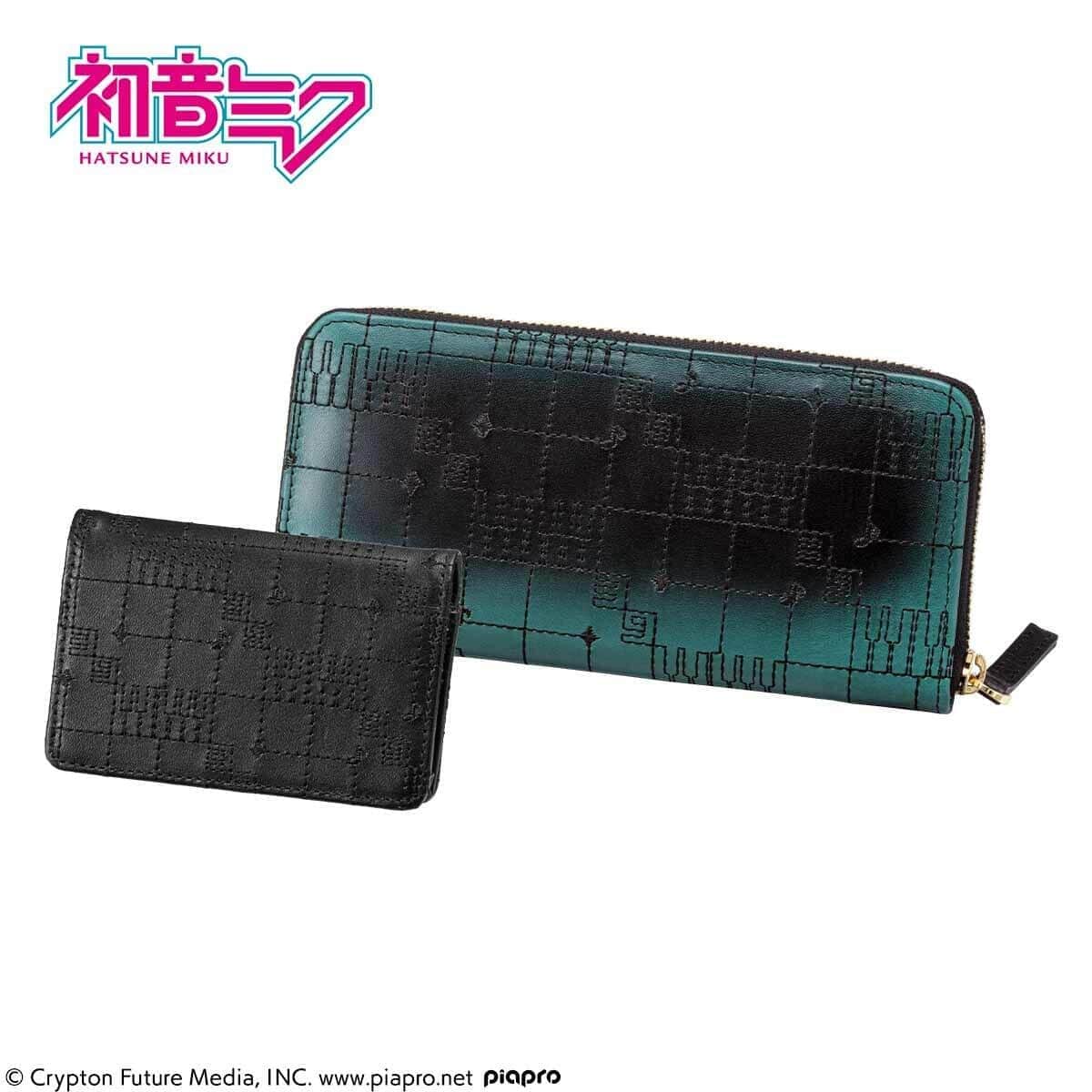 「初音ミク」イメージ　本革ウォレットと名刺入れのセット